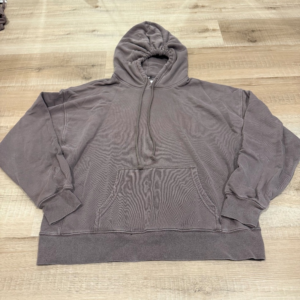 Aritzia Tna Cozy Fleece Perfect Hoodie Modern Taupe Size 2